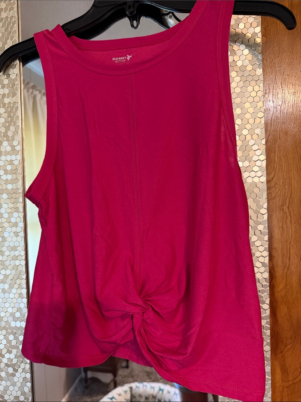 NWT Old Navy Bright Pink Twist-Front Tank Top